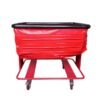 Ergonomic Spring-Loaded Logistics Sorting Trolley for E-commerce Warehouses | Heavy-Duty Self-Leveling Distribution Cart | Bulk Custom Industrial Laundry & Sorting Solutions