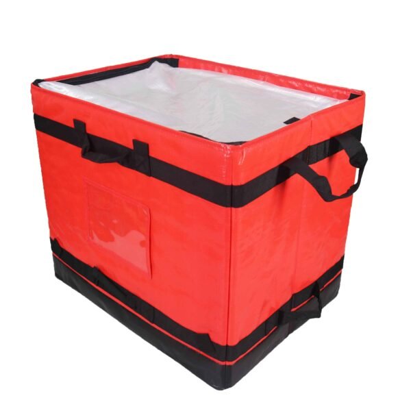 Industrial-Grade 112L Red Parcel Sorting Box with Rigid Reinforcement | Structural Woven Courier Carrier for Express Logistics Hubs & Fleet Consolidation