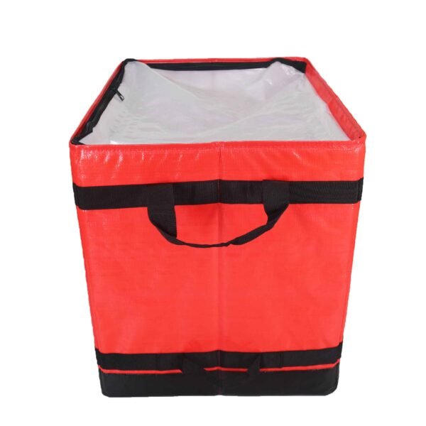 Industrial-Grade 112L Red Parcel Sorting Box with Rigid Reinforcement | Structural Woven Courier Carrier for Express Logistics Hubs & Fleet Consolidation