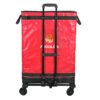 Red Collapsible Parcel Bags with Trolley Attachment Heavy Duty Logistics Carrier Bags Large and Small Size Van Organizer Bags with Tie-Down Straps for Warehouse Roll Cages and Courier Last-Mile Delivery