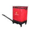 Red Collapsible Parcel Bags with Trolley Attachment Heavy Duty Logistics Carrier Bags Large and Small Size Van Organizer Bags with Tie-Down Straps for Warehouse Roll Cages and Courier Last-Mile Delivery