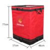 Red Collapsible Parcel Bags with Trolley Attachment Heavy Duty Logistics Carrier Bags Large and Small Size Van Organizer Bags with Tie-Down Straps for Warehouse Roll Cages and Courier Last-Mile Delivery