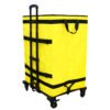 Yellow Collapsible Parcel Bags with Trolley Attachment Logistics Carrier Bags Large and Small Size with Tie-Down Straps for Warehouse Roll Cages and Courier Last-Mile Delivery