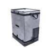 Silver Collapsible Parcel Bags with Trolley Attachment Heavy Duty Logistics Carrier Bags Large and Small Size Van Organizer Bags with Tie-Down Straps for Warehouse Roll Cages and Courier Last-Mile Delivery