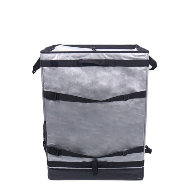 Silver Collapsible Parcel Bags with Trolley Attachment Heavy Duty Logistics Carrier Bags Large and Small Size Van Organizer Bags with Tie-Down Straps for Warehouse Roll Cages and Courier Last-Mile Delivery