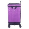 Purple Collapsible Parcel Bags with Integrated Trolley Handle Rolling Logistics Carrier Bags Amazon-Style Courier Delivery Bags Large Size Bulk Sorting Sacks with Cage Straps