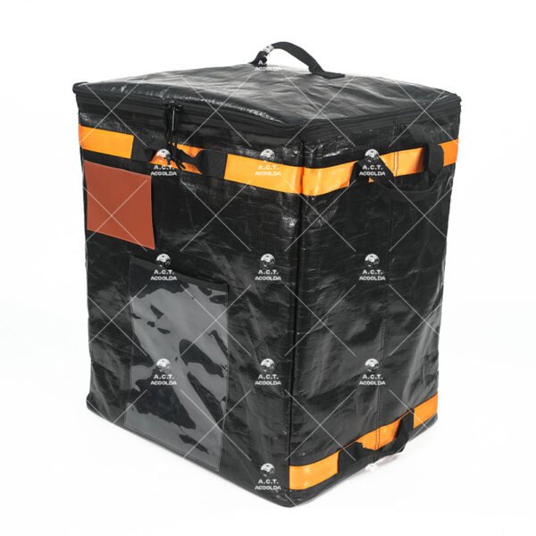 Commercial Courier Sorting Totes with Dual-Window Routing Slots and Enhanced Perimeter Contrast Webbing for High-Velocity Fleet Distribution Shelves