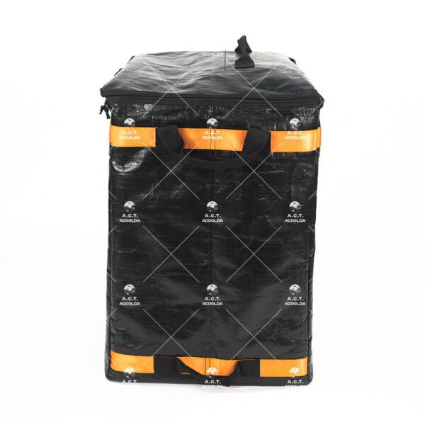 Commercial Courier Sorting Totes with Dual-Window Routing Slots and Enhanced Perimeter Contrast Webbing for High-Velocity Fleet Distribution Shelves