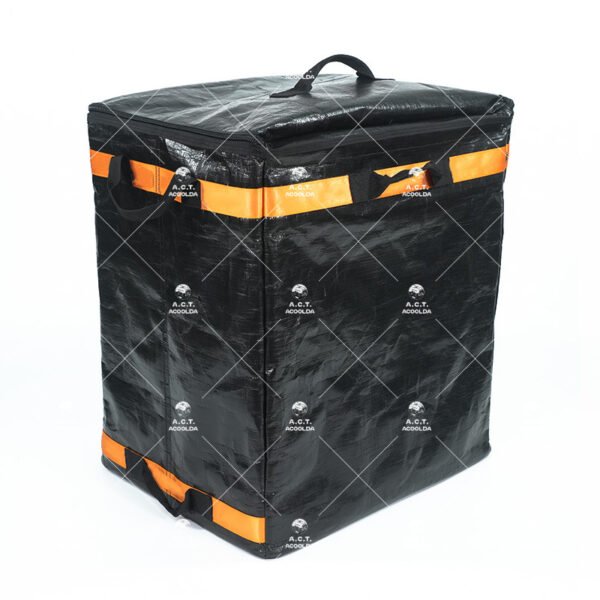 Commercial Courier Sorting Totes with Dual-Window Routing Slots and Enhanced Perimeter Contrast Webbing for High-Velocity Fleet Distribution Shelves