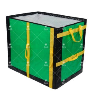 Low-Profile Commercial Delivery Totes with Semi-Rigid Foldable Structure and Multi-Directional Handles for Low-Clearance Fleet Vehicle Shelving Systems