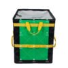 Low-Profile Commercial Delivery Totes with Semi-Rigid Foldable Structure and Multi-Directional Handles for Low-Clearance Fleet Vehicle Shelving Systems
