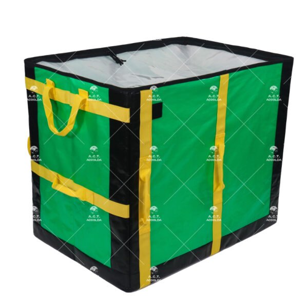 Low-Profile Commercial Delivery Totes with Semi-Rigid Foldable Structure and Multi-Directional Handles for Low-Clearance Fleet Vehicle Shelving Systems