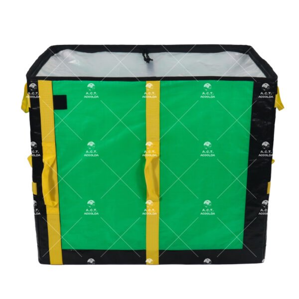 Low-Profile Commercial Delivery Totes with Semi-Rigid Foldable Structure and Multi-Directional Handles for Low-Clearance Fleet Vehicle Shelving Systems