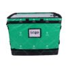 Low-Profile Logistic Sorting Totes with Integrated Side-Tension Buckle System and Front Private-Label Window for Multi-Tier Fleet Vehicle Racks
