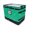Low-Profile Logistic Sorting Totes with Integrated Side-Tension Buckle System and Front Private-Label Window for Multi-Tier Fleet Vehicle Racks