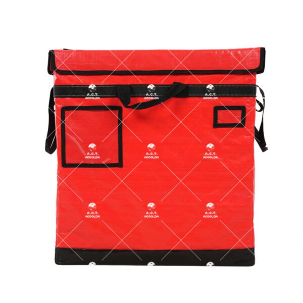 126L Reinforced Red Logistics Delivery Bag with Hollow Board Support, Label Windows and Fold-Over Lid for Parcel Sorting