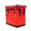 126L Reinforced Red Logistics Delivery Bag with Hollow Board Support, Label Windows and Fold-Over Lid for Parcel Sorting