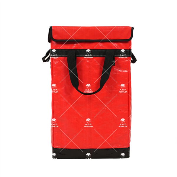 126L Reinforced Red Logistics Delivery Bag with Hollow Board Support, Label Windows and Fold-Over Lid for Parcel Sorting