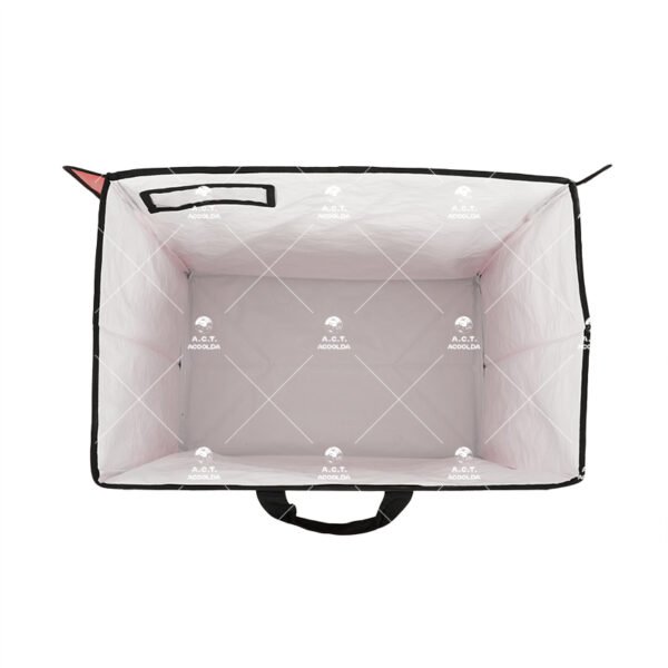 126L Reinforced Red Logistics Delivery Bag with Hollow Board Support, Label Windows and Fold-Over Lid for Parcel Sorting