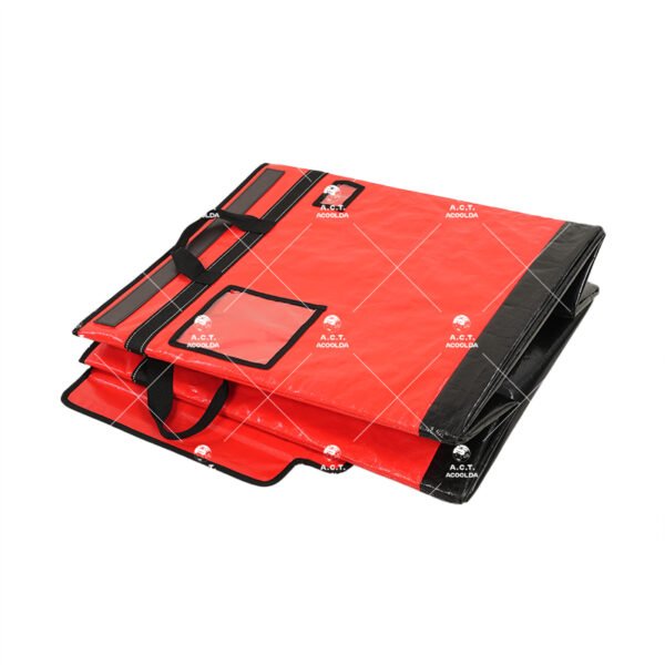 126L Reinforced Red Logistics Delivery Bag with Hollow Board Support, Label Windows and Fold-Over Lid for Parcel Sorting