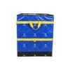Blue Fold-Flat Parcel Sorting Container with Cross-Reinforced Webbing and Multi-Level Handles for Courier Hubs, Warehouses and Distribution Centers