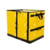 High-Visibility Yellow Collapsible Parcel Sorting Bag with Reinforced Webbing and Multi-Level Handles for Warehouses and Courier Hubs