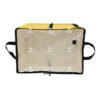 High-Visibility Yellow Collapsible Parcel Sorting Bag with Reinforced Webbing and Multi-Level Handles for Warehouses and Courier Hubs