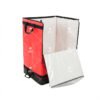 Rolling Parcel Sorting Trolley Bag with Telescopic Pull Handle, Four Swivel Casters and Full-Front Access for Warehouses and Courier Hubs