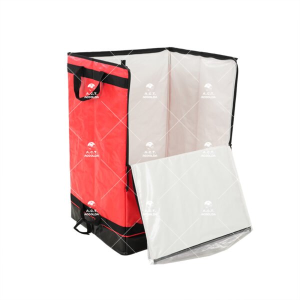 Rolling Parcel Sorting Trolley Bag with Telescopic Pull Handle, Four Swivel Casters and Full-Front Access for Warehouses and Courier Hubs