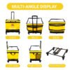 127L Rolling Logistics Sorting Bag with Telescopic Pull Handle, Four Casters and Mesh Side Pocket for Warehouse Parcel Transfer