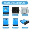 200L Blue PP Woven Parcel Sorting Bag with Zipper Lid, Reinforced Webbing and Multi-Point Handles for Courier Vans and Warehouses