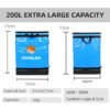 200L Blue PP Woven Parcel Sorting Bag with Zipper Lid, Reinforced Webbing and Multi-Point Handles for Courier Vans and Warehouses