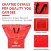 500L Red PP Woven Logistics Sorting Bag with Reinforced Carry Handles and Clear ID Pocket for Bulk Parcel Transfer