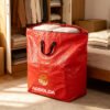 500L Red PP Woven Logistics Sorting Bag with Reinforced Carry Handles and Clear ID Pocket for Bulk Parcel Transfer