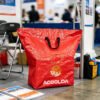 500L Red PP Woven Logistics Sorting Bag with Reinforced Carry Handles and Clear ID Pocket for Bulk Parcel Transfer
