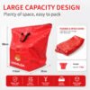 500L Red PP Woven Logistics Sorting Bag with Reinforced Carry Handles and Clear ID Pocket for Bulk Parcel Transfer