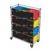 Mobile-Wire-Shelving-Rack-with-Casters-for-Logistics-Bag-Storage-in-Parcel-Hubs-and-Distribution-Centers