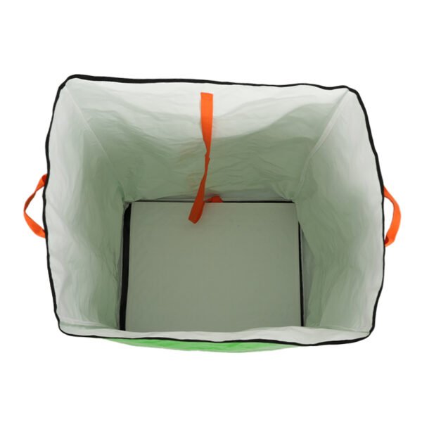 Tall Green Open-Top Parcel Sorting Bag with Reinforced Base and Side Pull Handles for Courier Vans, Warehouses and Route Staging