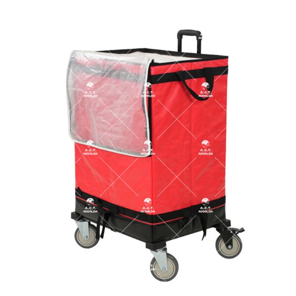 Rolling Parcel Sorting Bag with Telescopic Handle for Warehouse and Courier Operations