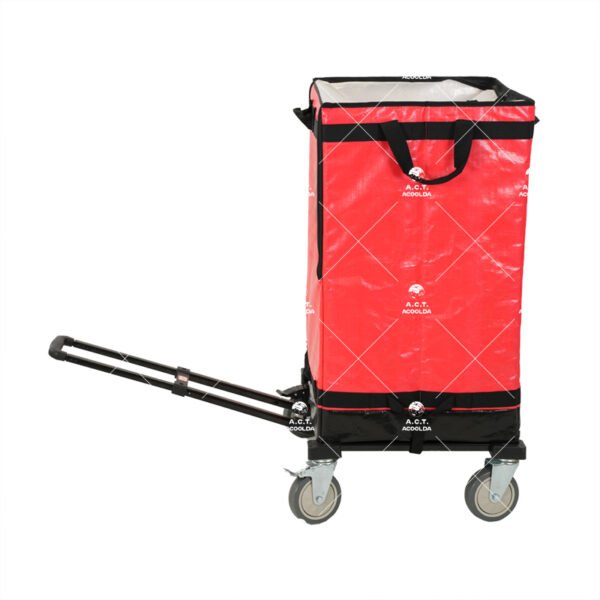 Rolling Parcel Sorting Bag with Telescopic Handle for Warehouse and Courier Operations